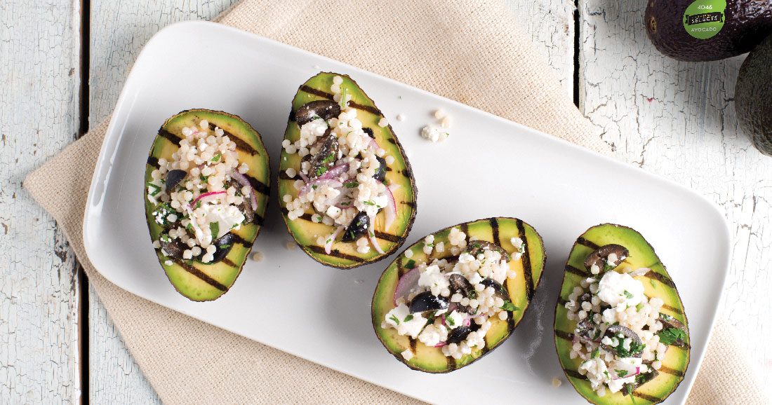 Southern Selects Grilled Avocado Stuffed with Mediterranean Couscous Recipe